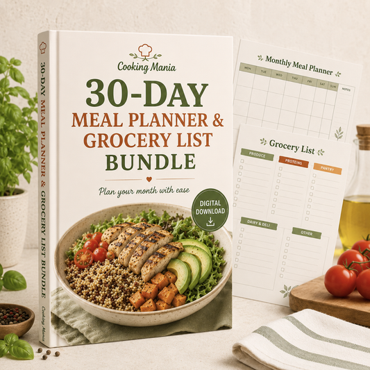 Cooking Mania – 30-Day Meal Planner & Smart Grocery List